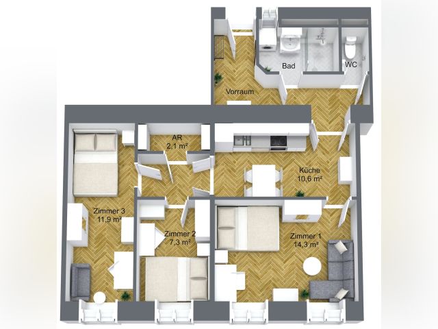 Quarto Mobiliado Alugueres de longa duração em Viena